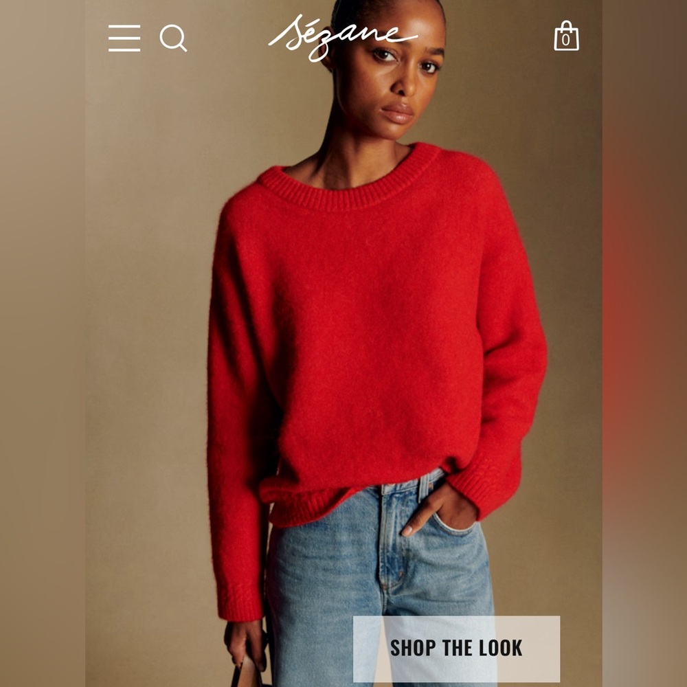 Sezane Amiel Jumper in Red NWT